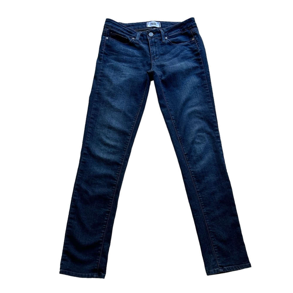 Paige Denim Jeans Peg Skinny Dark Wash Blue With Stretch Women’s Size 28